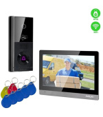 EVOLVEO DoorPhone AHD10, Sada domácího WiFi videotelefonu s ovládáním dveří a RFID, černo stříbrný 10" monitor, 32GB