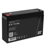 Green Cell AGM VRLA 6V 7Ah maintenance-free battery for the alarm system, cash register, toys