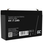 Green Cell AGM VRLA 6V 7.2Ah maintenance-free battery for the alarm system, cash register, toys