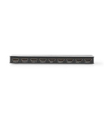 Nedis VSPL3478ATH - HDMI Rozbočovač | 8 Portů port(s) | Vstup HDMI ™ | 8x Výstup HDMI™ | 4K@60Hz | 18 Gbps | Kov | černý