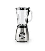 Nedis KABL350CAL - Stojanový Mixér | 800 W | 1.5 l | Sklo | 2 rychlosti | Černá / Stříbrná