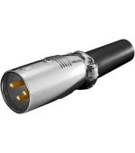 PremiumCord XLR mikrofonní konektor, 3-piny, male