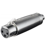PremiumCord XLR mikrofonní redukce, XLR female - CINCH female