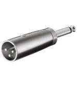 PremiumCord XLR mikrofonní redukce, XLR male - Jack 6,3mm mono male