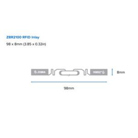 Zebra Label, Paper, 102x76mm; Thermal Transfer, Z-SELECT 2000T, Coated, Permanent Adhesive, 76mm Core, RFID, 406/Roll, 2/Box