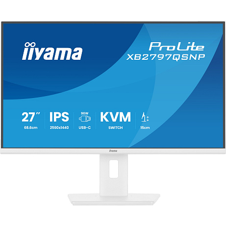 iiyama ProLite/XB2797QSNP-W1/27"/IPS/QHD/75Hz/1ms/Bílá/5R