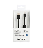 Sony kabel USB Type A / Type B, 2,4A, 1,5m, černý