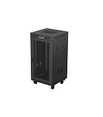 19" VOLNĚ STOJÍCÍ RACKOVÁ SKŘÍŇ 22U/600X600 (FLAT PACK) SE SÍŤOVÝMI DVEŘMI LCD ČERNÁ LANBERG V2