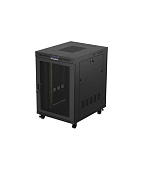 19" VOLNĚ STOJÍCÍ RACKOVÁ SKŘÍŇ 22U/800X1000 (FLAT PACK) SE SÍŤOVÝMI DVEŘMI LCD ČERNÁ LANBERG V2
