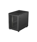 19" VOLNĚ STOJÍCÍ RACKOVÁ SKŘÍŇ 22U 800X1000 ČERNÉ SKLENĚNÉ DVEŘE LCD LANBERG (FLAT PACK) V2