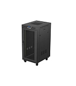 19" VOLNĚ STOJÍCÍ RACKOVÁ SKŘÍŇ 24U 600X800 ČERNÁ S PERFOROVANÝMI DVEŘMI LANBERG (FLAT PACK) V2