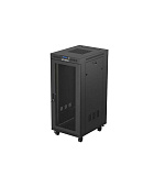 19" VOLNĚ STOJÍCÍ RACKOVÁ SKŘÍŇ 27U/600X800 (FLAT PACK) SE SÍŤOVÝMI DVEŘMI LCD ČERNÁ LANBERG V2