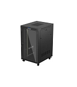 19" VOLNĚ STOJÍCÍ RACKOVÁ SKŘÍŇ 27U/800X1000 (FLAT PACK) S PROSKLENÝMI DVEŘMI LCD ČERNÁ LANBERG V2
