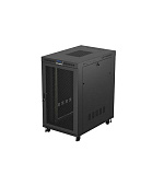19" VOLNĚ STOJÍCÍ RACKOVÁ SKŘÍŇ 27U/800X1200 (FLAT PACK) S DVÍŘKY SE SÍŤKOU LCD ČERNÁ LANBERG