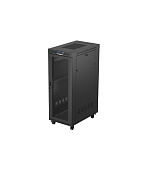 19" VOLNĚ STOJÍCÍ RACKOVÁ SKŘÍŇ 32U 600X1000 ČERNÁ LCD PERFOROVANÁ DVÍŘKA LANBERG (PLOCHÉ BALENÍ)