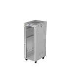 19" VOLNĚ STOJÍCÍ RACKOVÁ SKŘÍŇ 32U 600X800 ŠEDÉ SKLENĚNÉ DVEŘE LCD LANBERG (FLAT PACK) V2