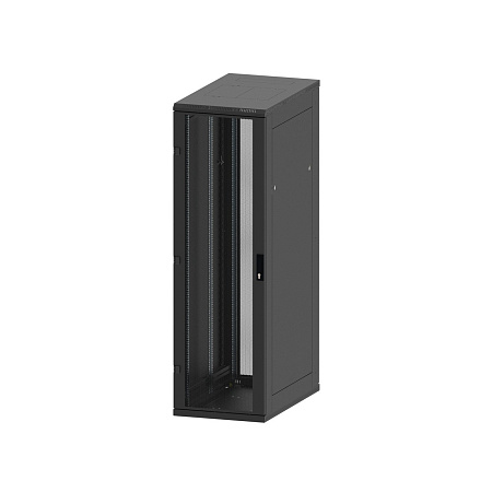 Stojanový rack 42U (š)600x(h)1000,před.i zad.perforované dveře černý