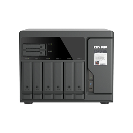 QNAP TVS-h877AX-R5-16G (AMD Ryzen 5, 16GB DDR5 RAM, 6x 3,5"+ 4x 2,5", 3x PCIe, 2x 2,5GbE, 2x 10GbE)