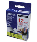 Brother - TZe-232, bílá / červená - 1 ks (12mm, laminovaná)