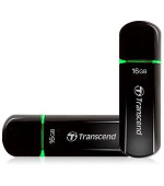 Transcend 16GB JetFlash 600, USB 2.0 flash disk, MLC, černo/zelený, LED indikace, vysokorychlostní, 32MB/s R, 12MB/s W