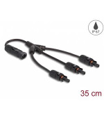 Delock Solární splitter kabel DL4, ze 1 x zásuvkového na 3 x zástrčkový, 35 cm, černý