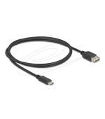 Delock USB 2.0 kabel USB Type-C samec na EASY USB Type-A samice 1 m, černý