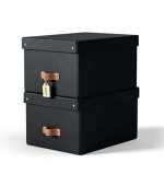 LEITZ úložný box, karton, velikost M, 2 ks černý