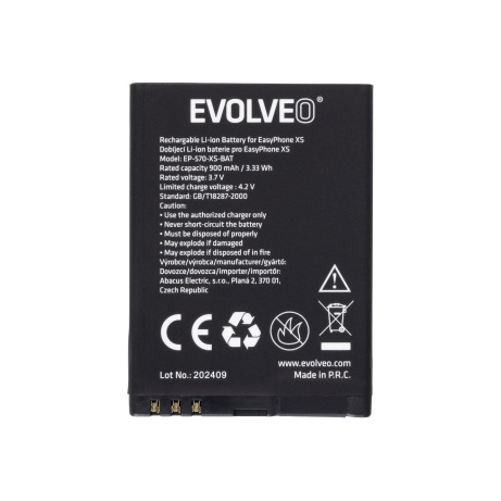 EVOLVEO orig. baterie 900 mAh pro EasyPhone ID/EG/XS (EP-400/550/570)