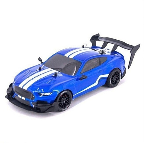 RC drift auto Ford Mustang 4WD 1/14 - modrá