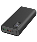 PLATINET POWER BANK 30000mAh Polymer PD 3.0 QC 3.0 LED Screen Black