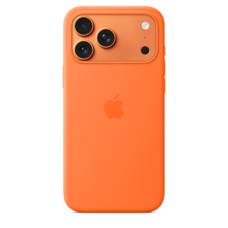 iPhone 17 Pro Max Silicone Case with MS – Orange