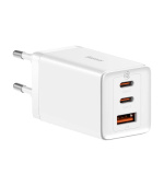 Baseus CCGP120202 GaN5 Pro Quick Nabíječka USB + 2x USB-C 65W White