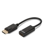 Digitus Adaptérový kabel DisplayPort, DP - HDMI typ A M / F, 0,15 m, s blokováním, kompatibilní s DP 1.1a, CE, bl