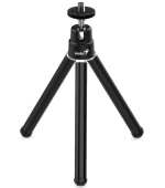 Genius Tripod 1, Stativ, vytažený 25,1cm, pro webkamery, chytré telefony a fotoaparáty, kovový, černý