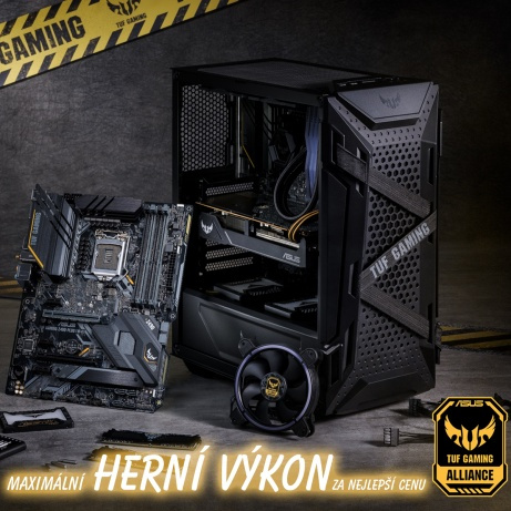 BOHEMIAPC - ASUS TUF Herní RYZEN 3 PRO 4x3,8GHz, 480 GB SSD, GTX1650 , 8GB DDR4 RAM, bez OS - BCR4350SSD480GTX1650