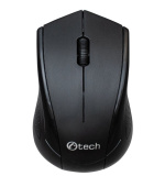 C-TECH myš WLM-07, černá, bezdrátová, 1200DPI, 3 tlačíteka, USB nano receiver