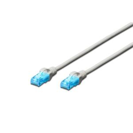 Digitus Ecoline Patch Cable, UTP, CAT 5e, AWG 26/7, šedý 15m, 1ks