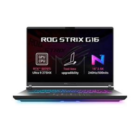 ASUS ROG Strix G16 - Ultra 9 Processor 275HX/32GB/1TB SSD/RTX 5070Ti 12GB/16"/2,5K/IPS/240Hz/2y PUR/Win 11 Home/šedá