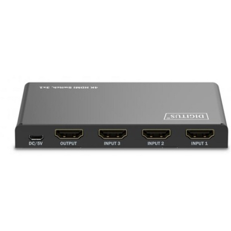 DIGITUS 3x1 HDMI Switch, 4K/60Hz HDCP 2.2