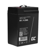 Green Cell AGM VRLA 6V 4.5Ah maintenance-free battery for the alarm system, cash register, toys