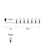 Vánoční řetěz 200LED- cool/warm 20m, mobilní ovlád