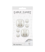 Kabelový organizér Cable Candy, 6 ks, bílý