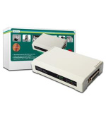 Digitus USB a paralelní tiskový server, 3 porty 1x RJ45, 2x USB A, 1x Centronics DB-36-pinová samec