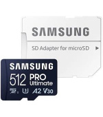 Samsung PRO Ultimate/micro SDXC/512GB/200MBps/UHS-I U3 / Class 10/+ Adaptér/Modrá