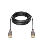 Digitus DisplayPort AOC hybridní připojovací kabel M/M, 15m, UHD 8K@60Hz, CE, zlato, bl