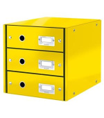 LEITZ Zásuvkový box  Click&Store, 3 zásuvky, žlutá