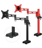 ARCTIC Z1 red - single monitor arm with USB Hub in