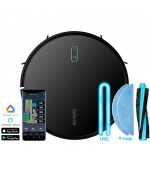 Salente G4, robotický vysavač, stírání vodou, UVC sterilizace, černý