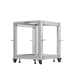 LANBERG OTEVŘENÝ RACK 19" 9U 600X600-1100 NASTAVITELNÝ ŠEDÝ