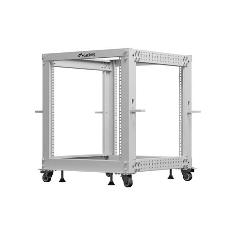 LANBERG OTEVŘENÝ RACK 19" 9U 600X600-1100 NASTAVITELNÝ ŠEDÝ